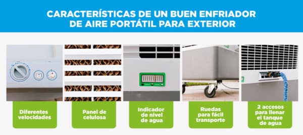 Enfriador de aire portátil para exterior ¡Que el calor no te detenga