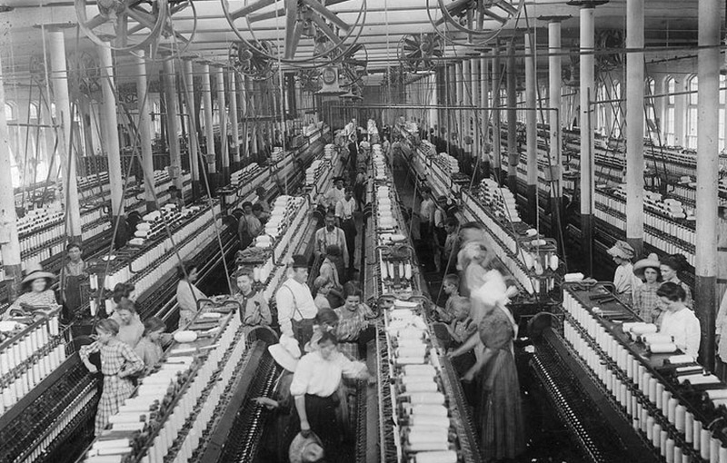 fotografía de fábrica de la industria de textiles