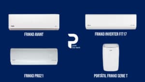 Equipos Frikko: Frikko Avant Aire acondicionado, Frikko Inverter FIT17, Minisplit Frikko PRO21, Aire acondicionado portátil Frikko Serie T