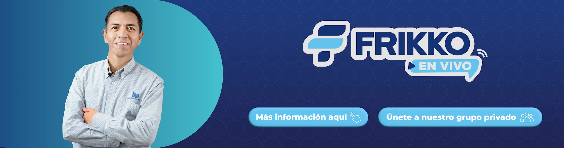 Banner Frikko en vivo 2025. Esta es tu oportunidad para reforzar tus conocimientos y resolver cualquier pregunta sobre aire acondicionado. Conéctate y participa con: ING. MARCO ANTONIO DUARTE ROMERO Especialista de aire acondicionado